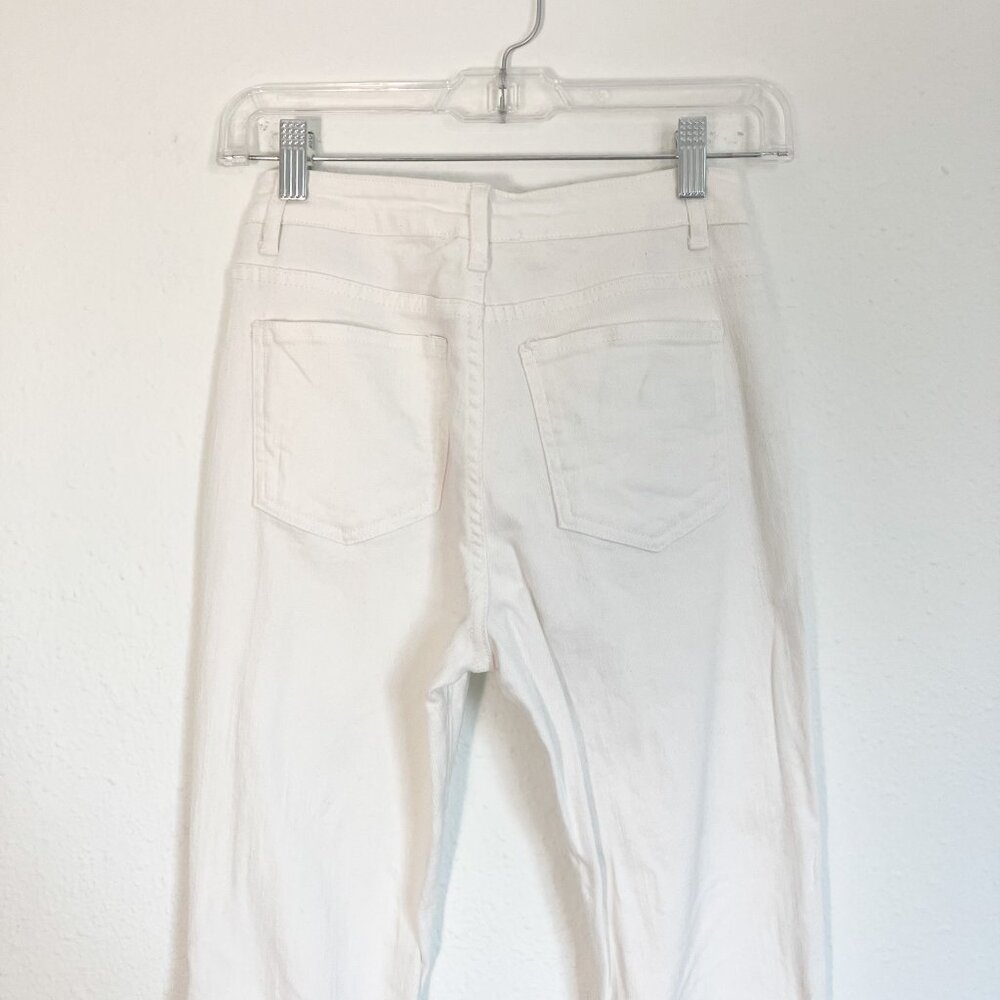 Altar'd State Mid Rise Flare Bell Bottom White Stretchy Jeans Size Small - Picture 7 of 10